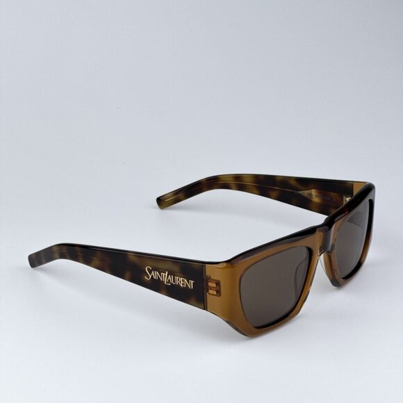 Saint Laurent SL740 002 BRAND NEW Sunglasses Brown Havana Square Unisex